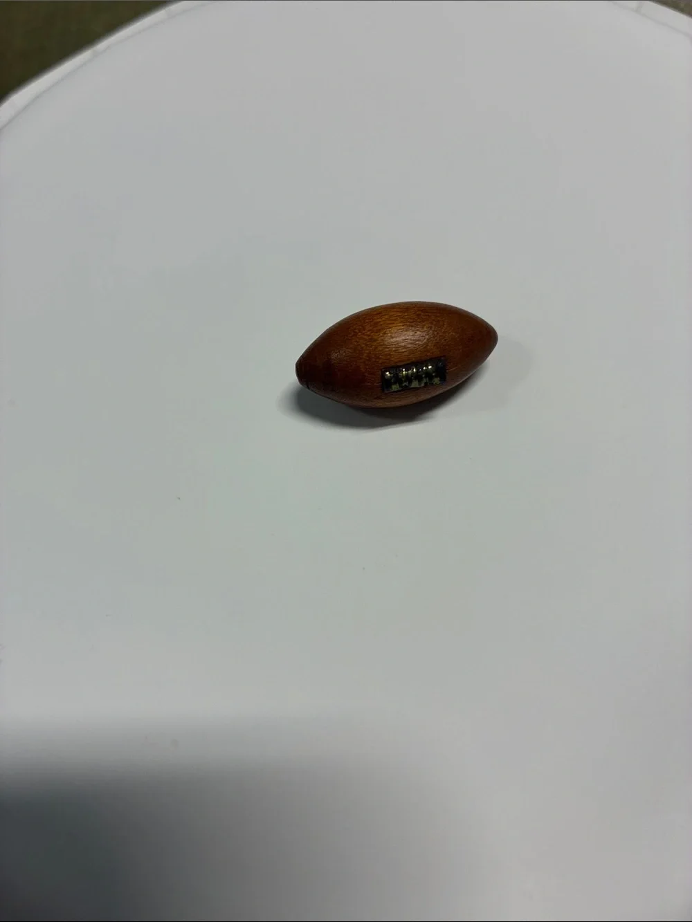 Men's Wooden Football Sewing Button in Brown - Classic Accessory